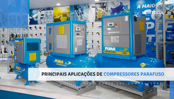 Principais aplicações de compressores parafuso
